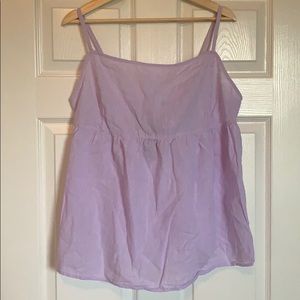 NWT Light purple maternity bow back tank top